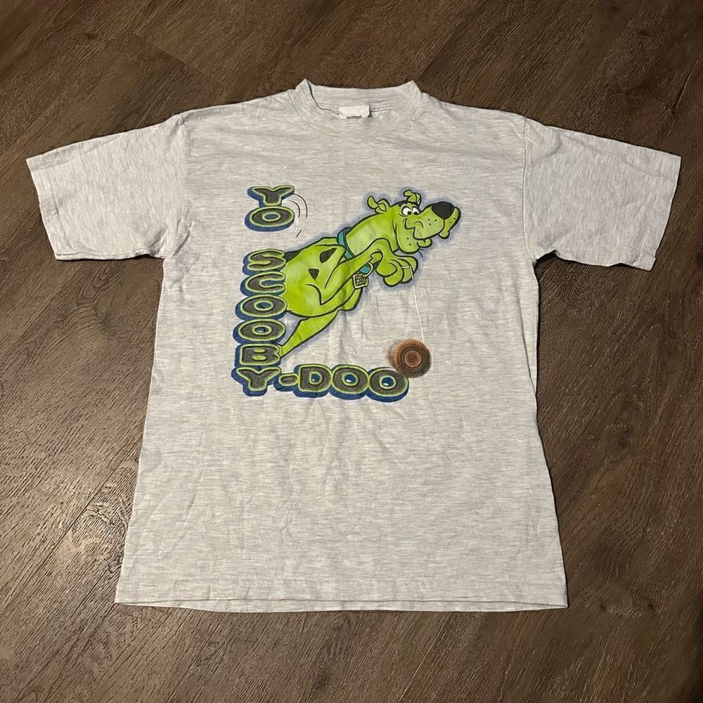 Vintage Scooby Doo Youth Boys Size Large Cartoon Network Yo Graphic T Shirt 90s